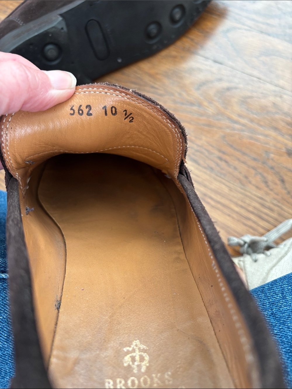 Brooks Brothers Dark Brown Suede Penny Loafers - Picture 7 of 7